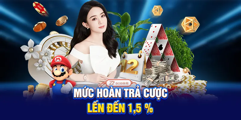 Mức hoàn trả cược lên đến 1,5 %